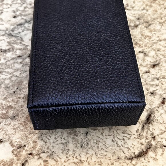 Neiman Marcus Diamond Crown Blue Three Finger Leather Case - Picture 6 of 7